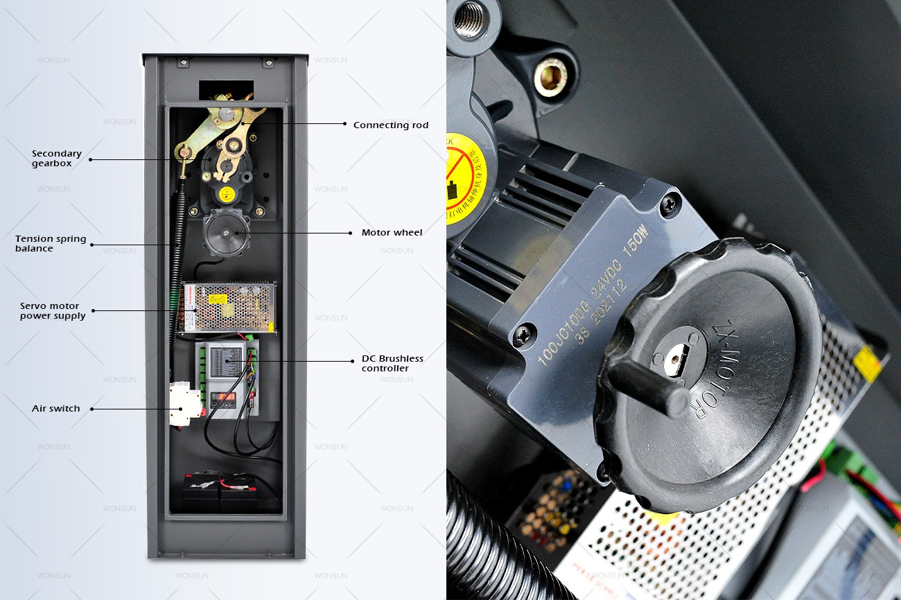 wonsun boom barrier gates internal display